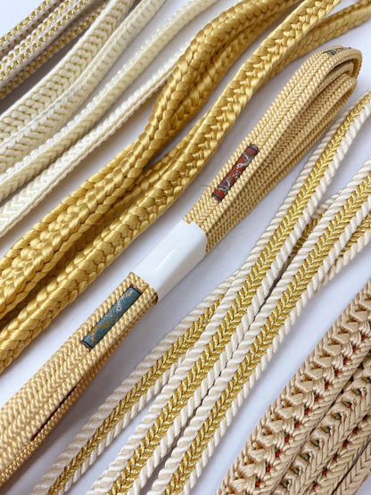 Silk Obijime Cord Collection - Japanese Kimono Belt Ties, Q4