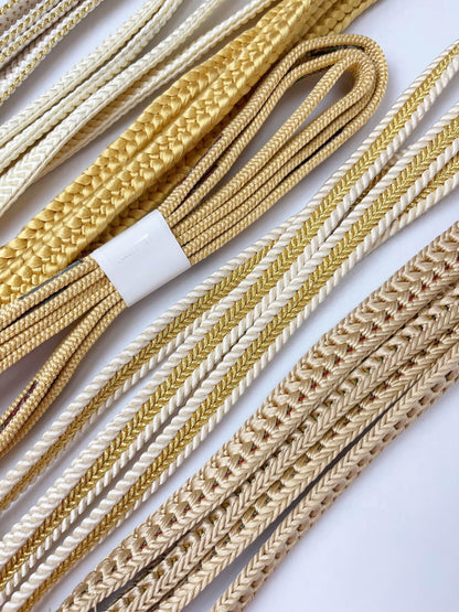 Silk Obijime Cord Collection - Japanese Kimono Belt Ties, Q4