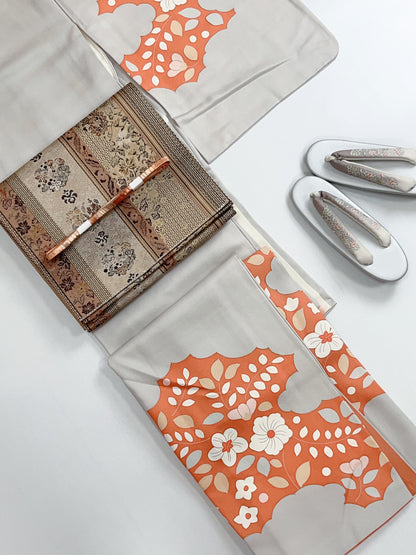 Silk Fukuro Obi: Tea Ceremony Kimono Obi (Rank S)