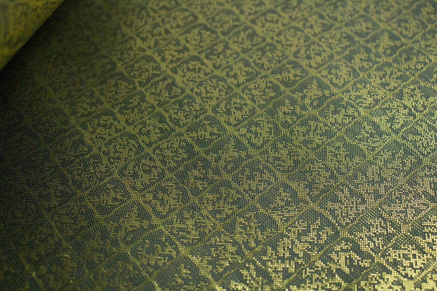 Vintage Silk Obi Belt: Dynasty Scroll Fukuro Obi -432cm (OB106)