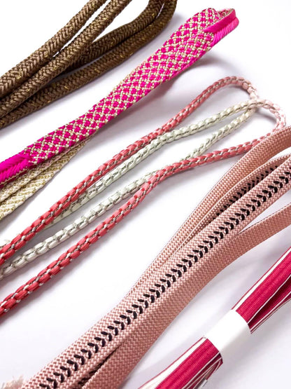 Silk Obijime Cord Collection, Japanese Obi Ties, Kimono Accessories, Q15