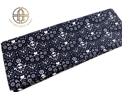 Skull Pattern Hanhaba Obi Belt: Double Sided Kimono/ Yukata Obi