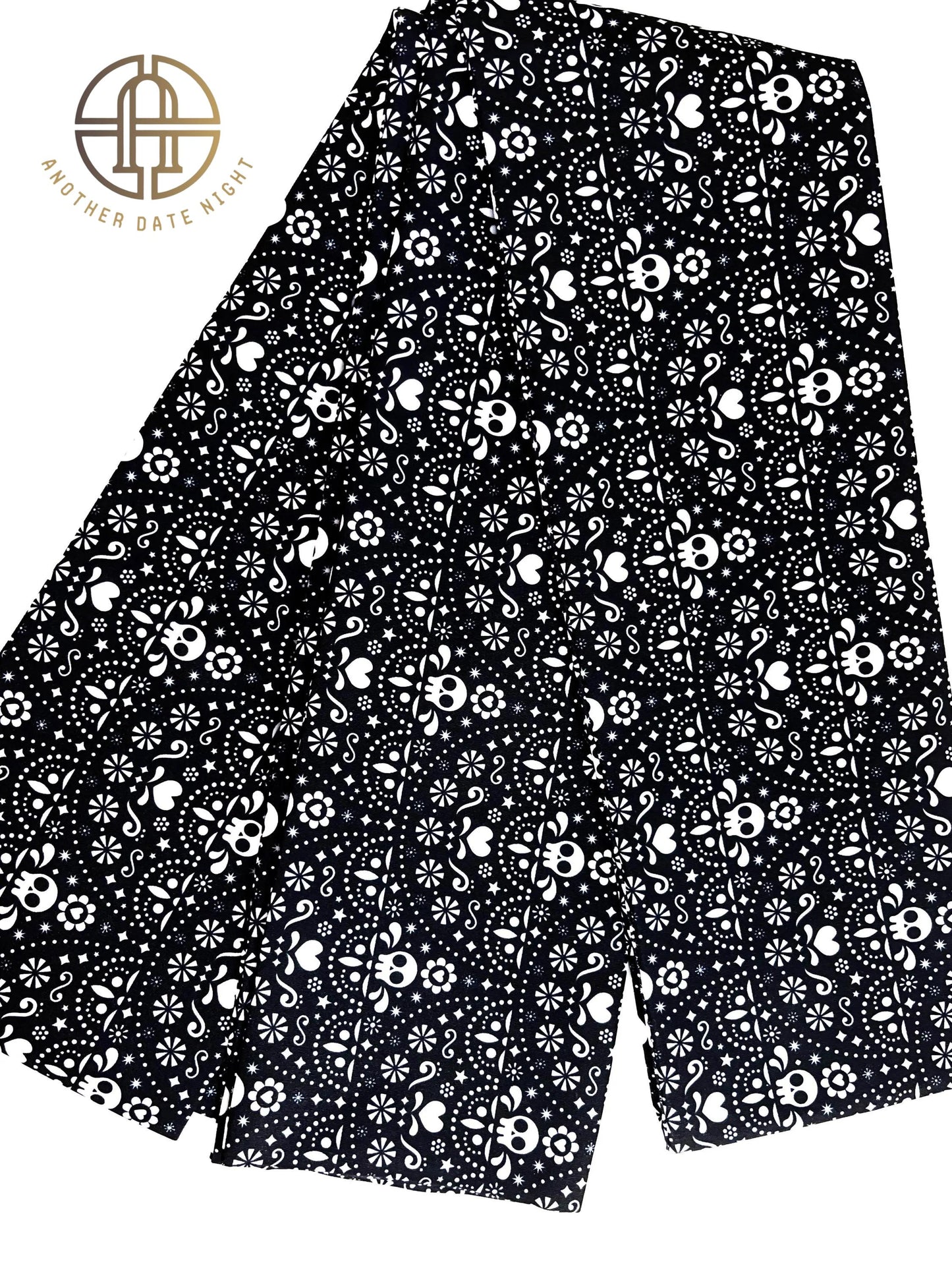 Skull Pattern Hanhaba Obi Belt: Double Sided Kimono/ Yukata Obi