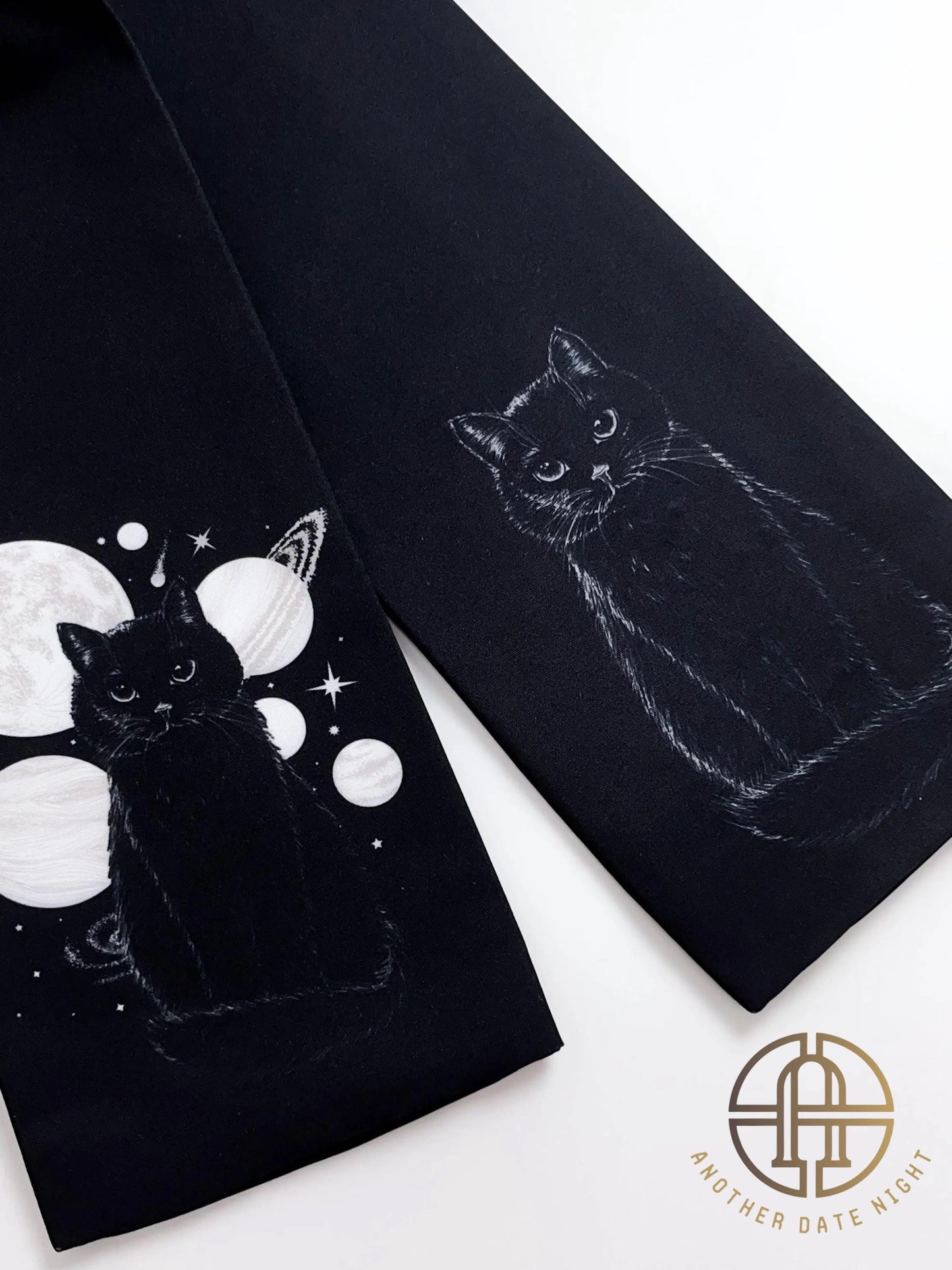 Cosmic Cat Hanhaba Obi Belt: Yukata Kimono Sash