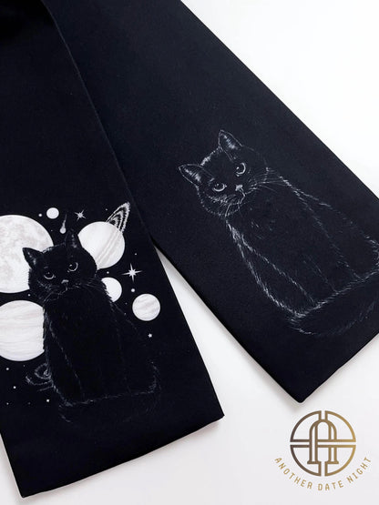 Cosmic Cat Hanhaba Obi Belt: Yukata Kimono Sash