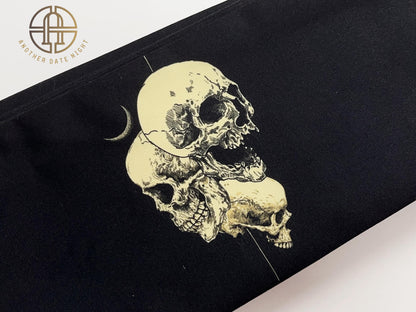 Skull Pattern Hanhaba Obi Belt+ Kuri Bird Kimono