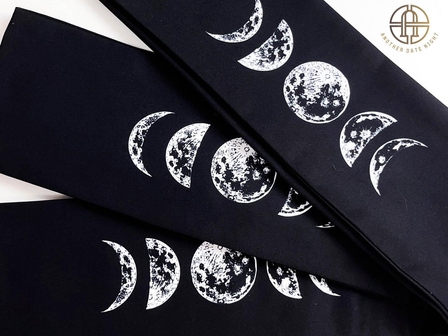 Moon Phase Hanhaba Obi Belt: Double Sided Obi for Yukata & Kimono