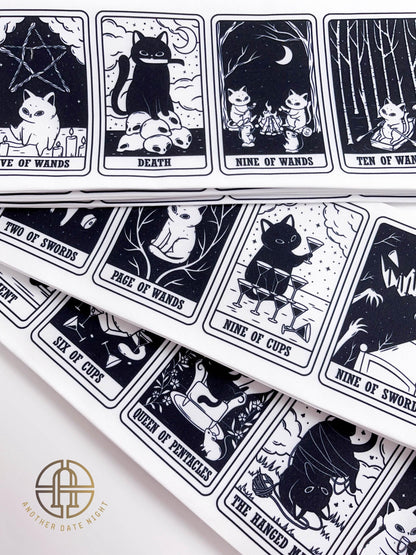 Cat Tarot Hanhaba Obi Belt: Double Sided Kimono Yukata Obi