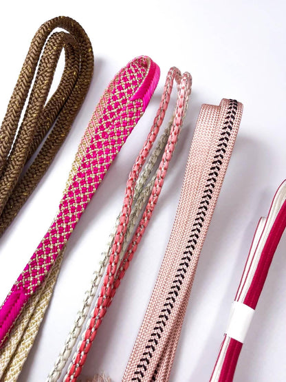 Silk Obijime Cord Collection, Japanese Obi Ties, Kimono Accessories, Q15
