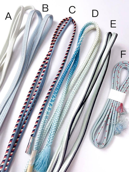 Silk Kimono Obijime Cord Collection, Japanese Obi Ties,  Q18
