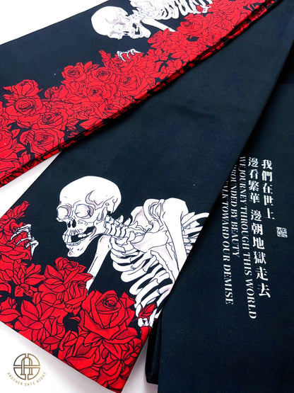 Takiyasha Witch Ukiyo-e Hanhaba Obi Belt: Double Sided Obi for Casual Kimono/Yukata