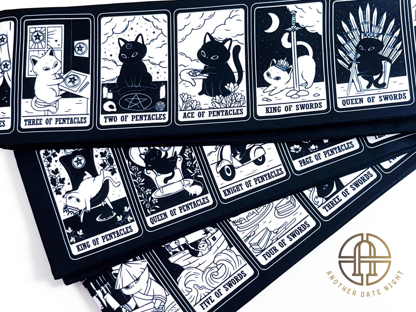 Cat Tarot Kimono/ Yukata Obi Belt: Double Sided Hanhaba Obi