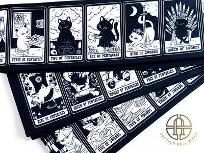 Cat Tarot Kimono/ Yukata Obi Belt: Double Sided Hanhaba Obi