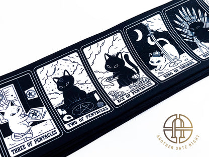 Cat Tarot Kimono/ Yukata Obi Belt: Double Sided Hanhaba Obi
