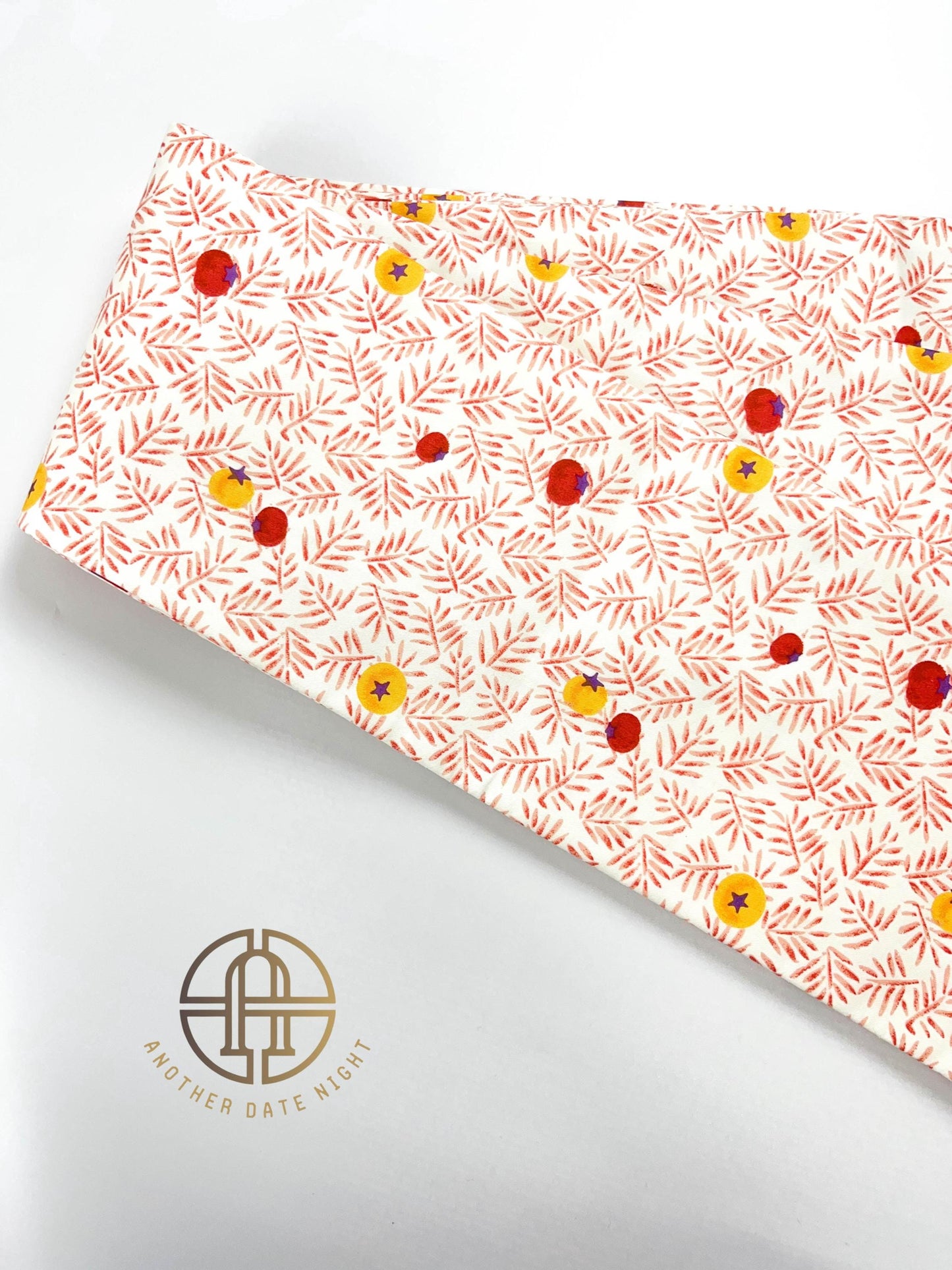 Summer Tomato Hanhaba Belt, Half-Width Obi for Yukata/Komon Kimono/Casual Kimono