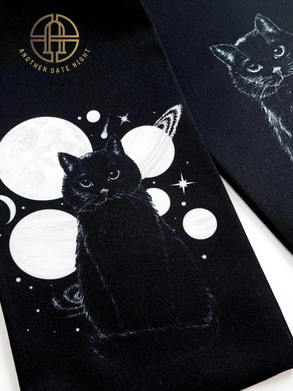 Cosmic Cat Hanhaba Obi Belt: Yukata Kimono Sash