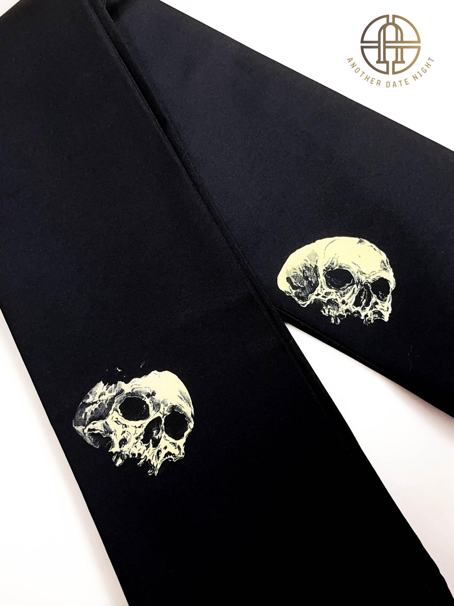 Skull Pattern Hanhaba Obi Belt+ Kuri Bird Kimono
