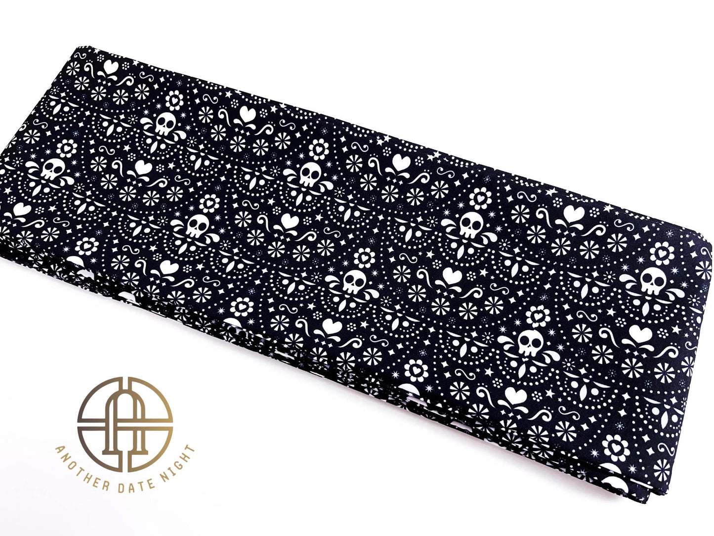 Skull Pattern Hanhaba Obi Belt: Double Sided Kimono/ Yukata Obi