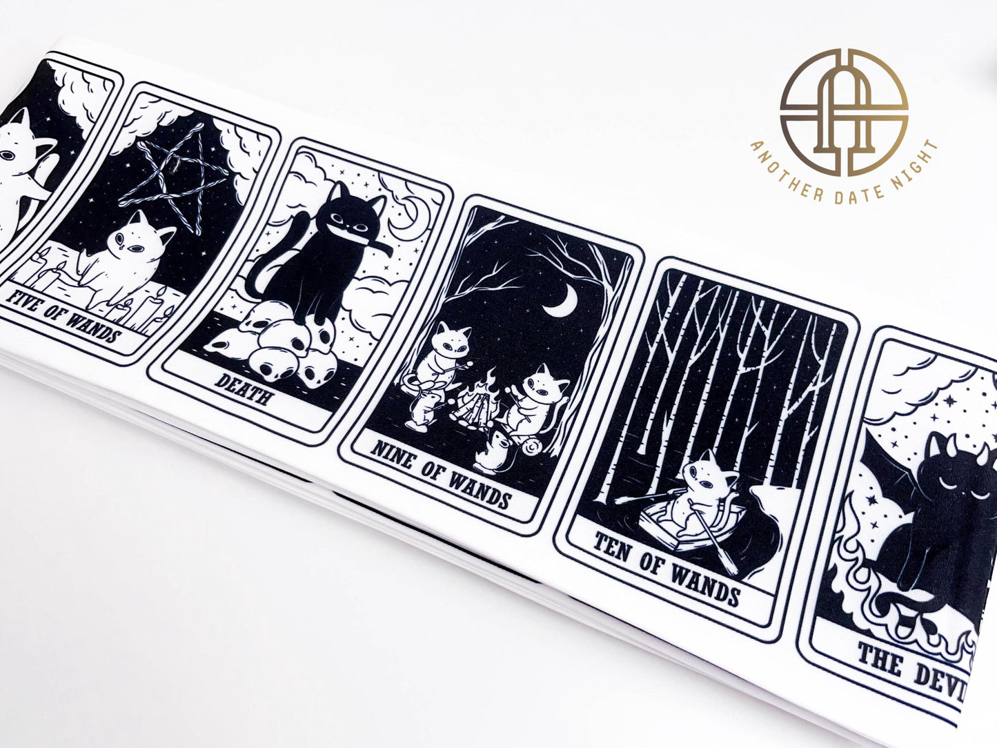 Cat Tarot Hanhaba Obi Belt: Double Sided Kimono Yukata Obi