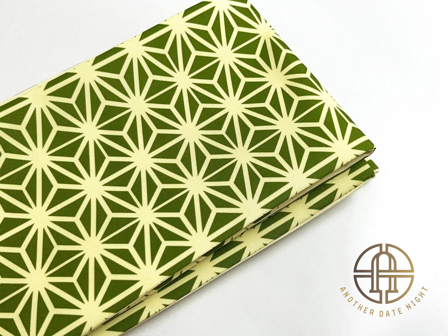 Japanese Obi Belt: Asanoha & Rabbit Pattern, Double Sided Polyester Hanhaba Obi