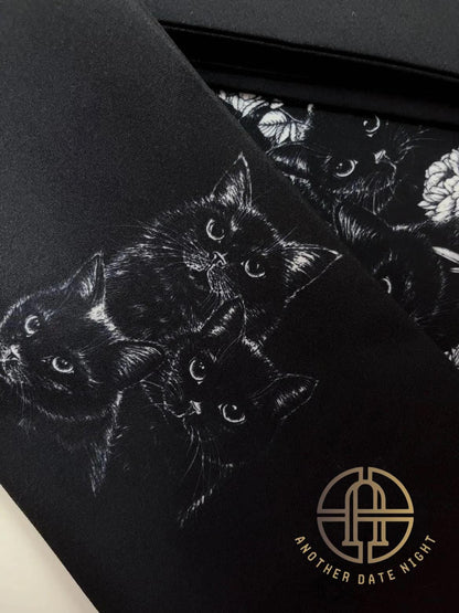 Cat World Triumvirate, Double Sided Hanhaba Obi Belt, Half Width Obi