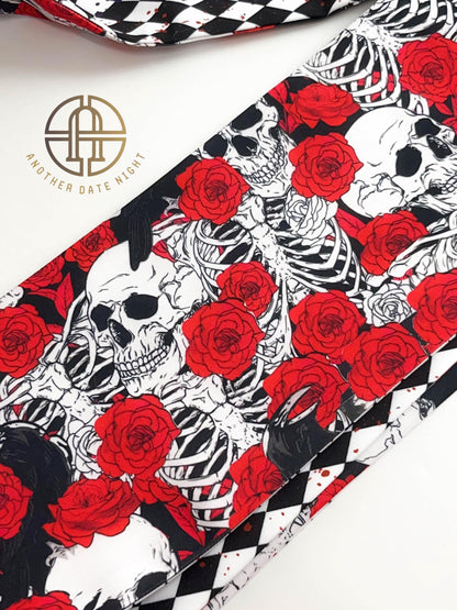 Skull & Rose Hanhaba Obi Belt: Dance of Death, Halloween Costume