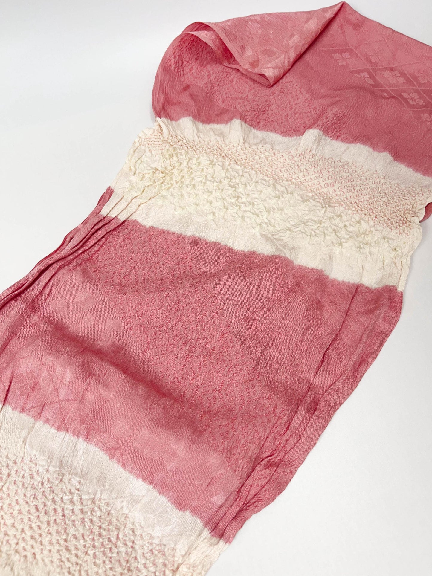 Vintage Pink Silk Obiage Kimono Sash - Good Condition (20A)