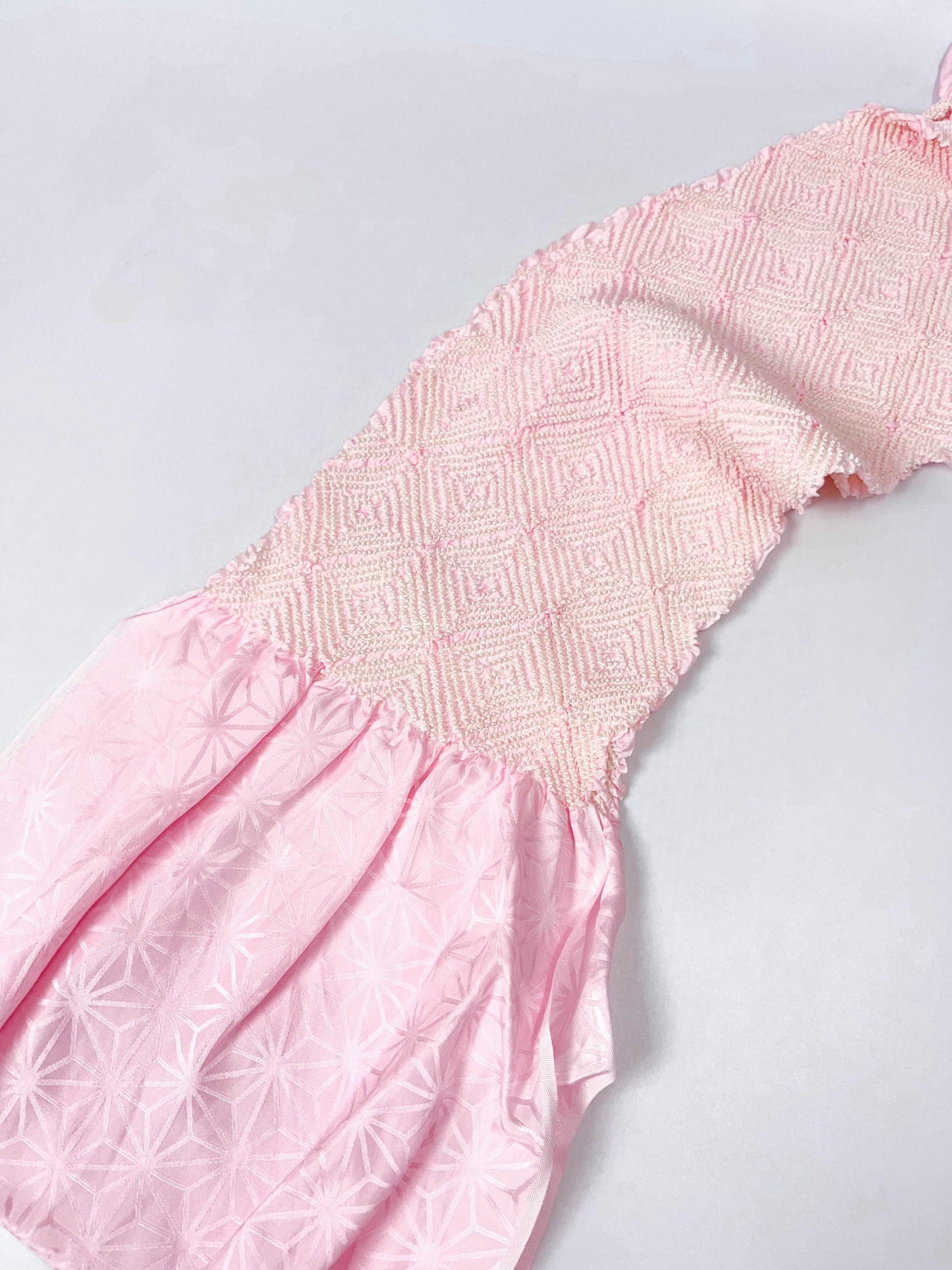 Vintage Pink Silk Obiage Kimono Sash - Good Condition (20A)
