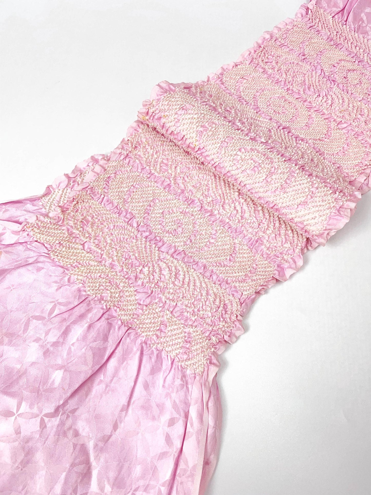 Vintage Light Purple Silk Obiage Kimono Sash (20B)