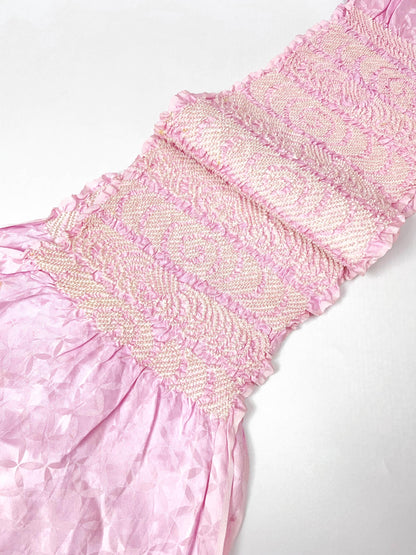 Vintage Light Purple Silk Obiage Kimono Sash (20B)