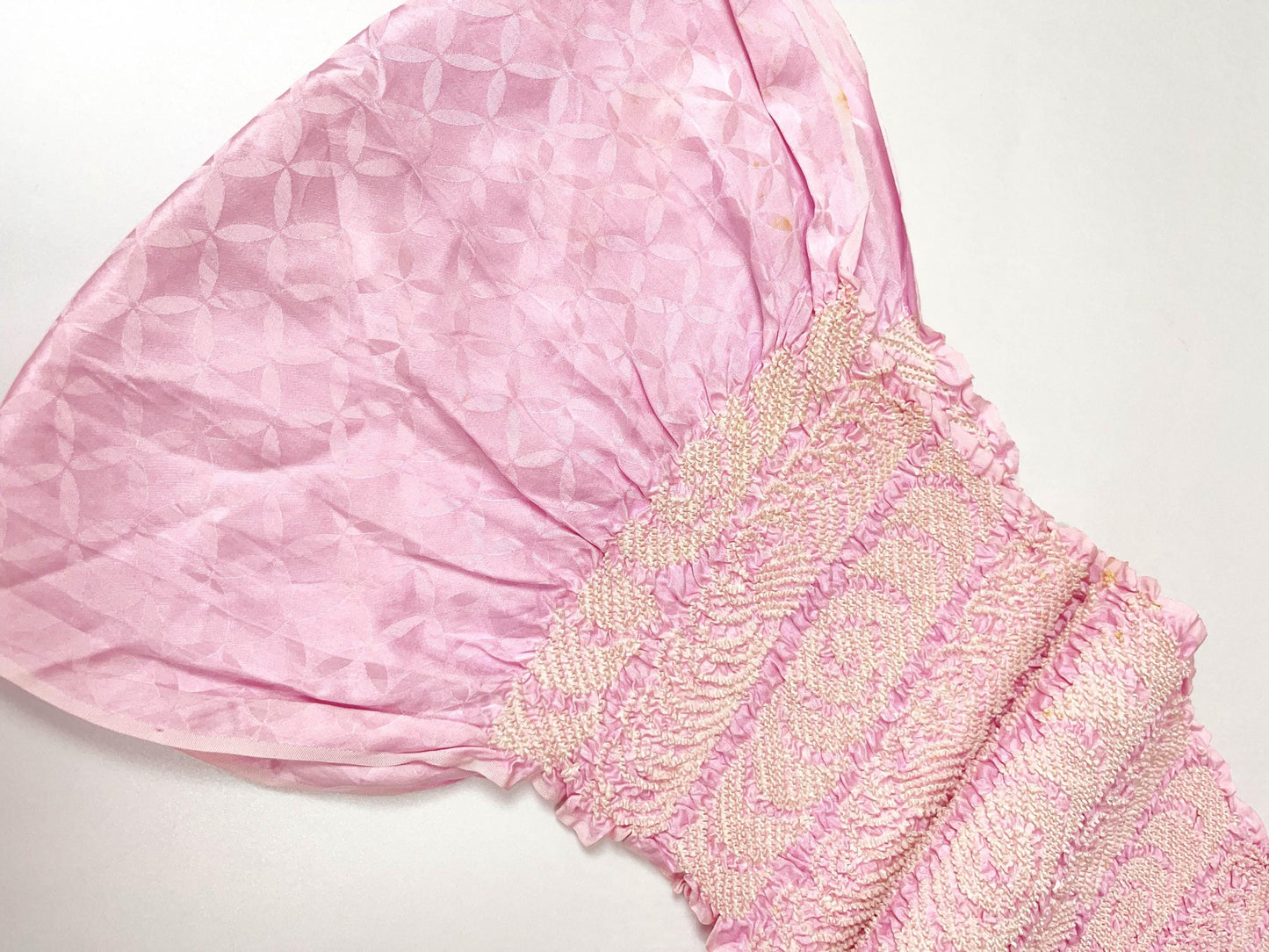 Vintage Light Purple Silk Obiage Kimono Sash (20B)