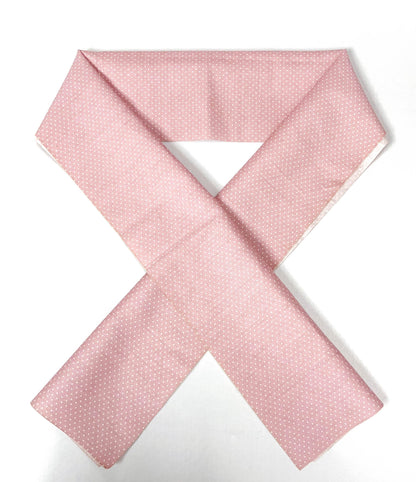 Pink Floral Cotton Han-eri Collar: Kimono Accessory