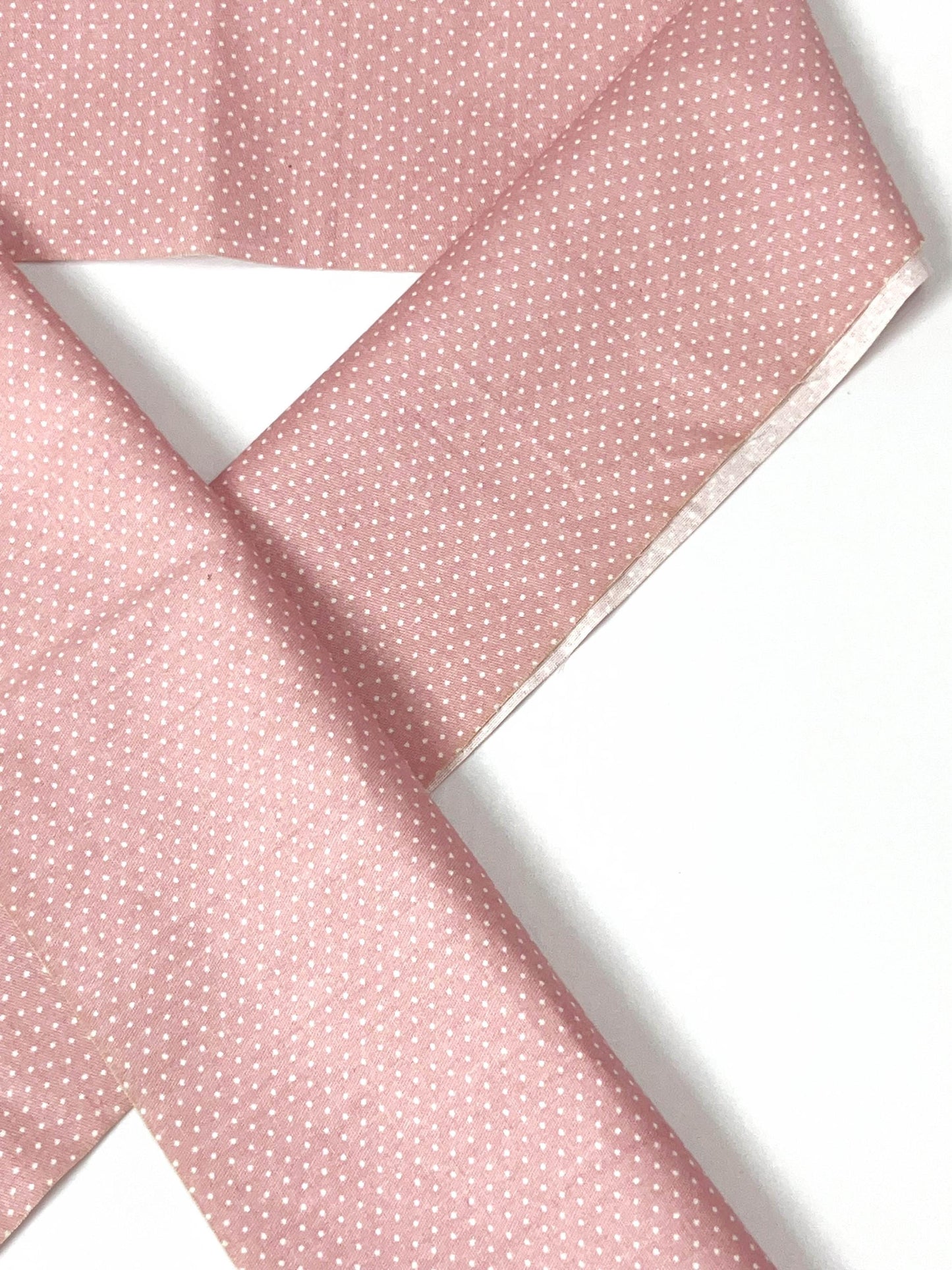 Pink Floral Cotton Han-eri Collar: Kimono Accessory