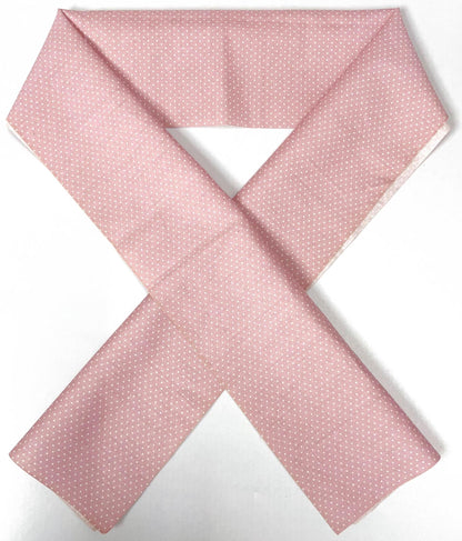 Pink Floral Cotton Han-eri Collar: Kimono Accessory