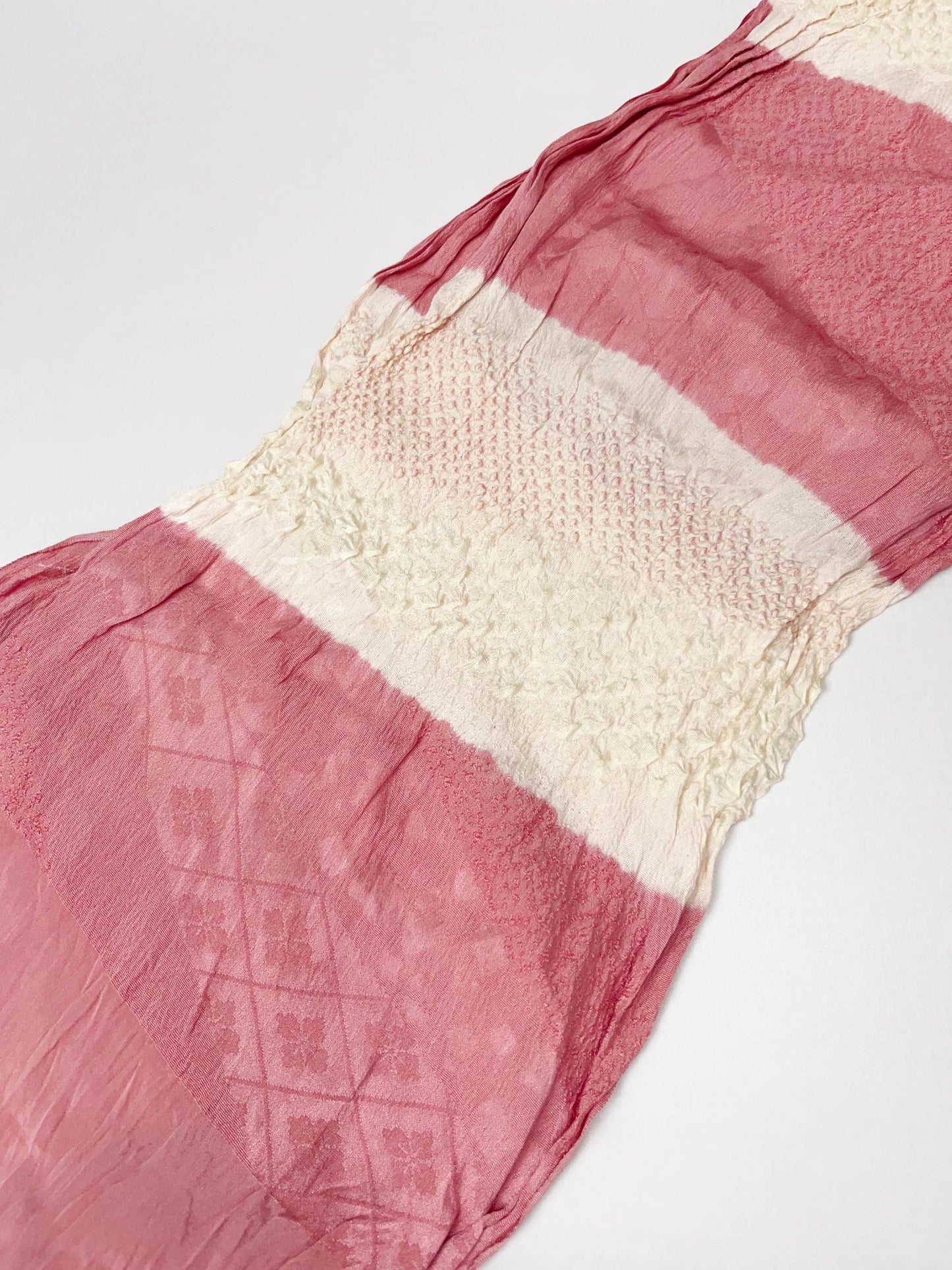 Vintage Pink Silk Obiage Kimono Sash - Good Condition (20A)