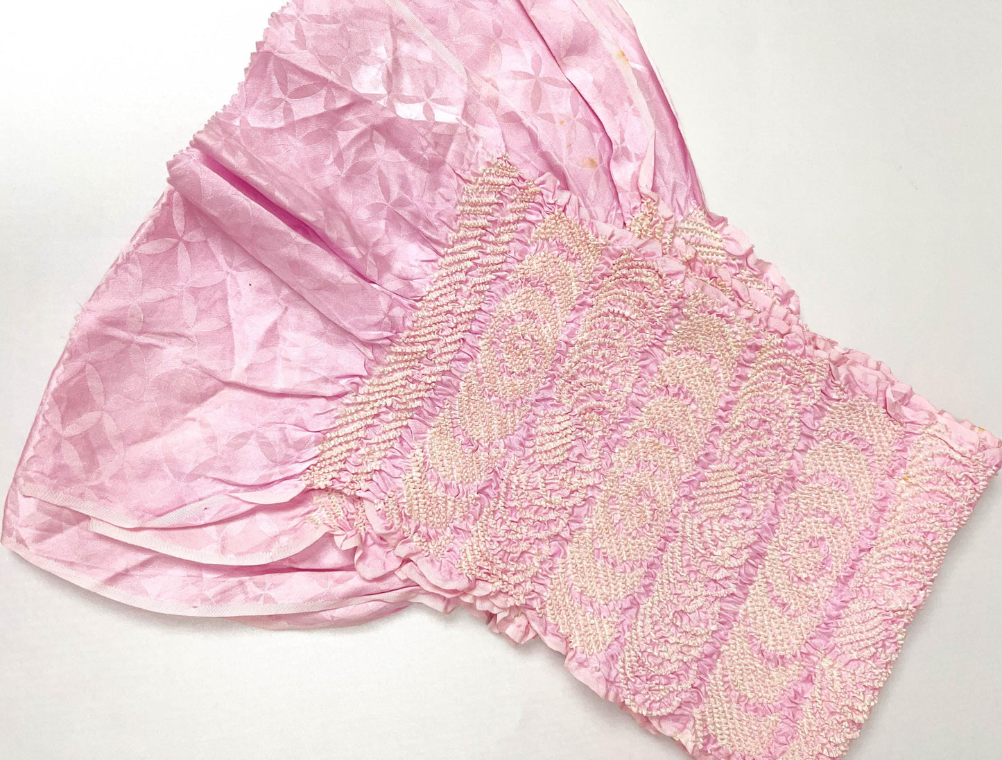 Vintage Light Purple Silk Obiage Kimono Sash (20B)