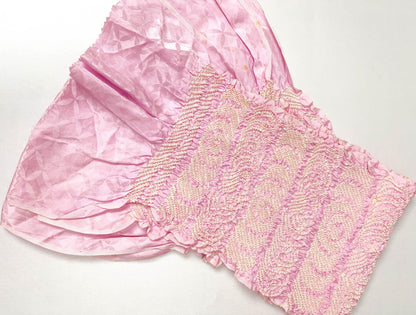 Vintage Light Purple Silk Obiage Kimono Sash (20B)