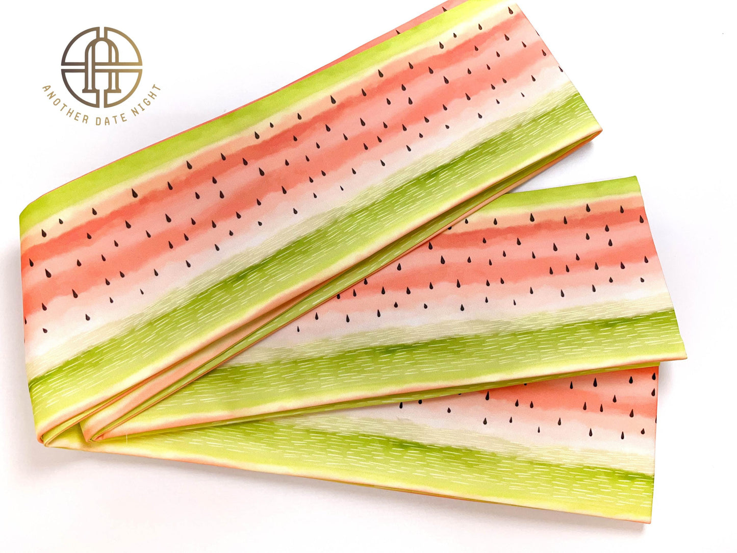 Watermelon Double Sided Hanhaba, Creative Yukata Obi Belt
