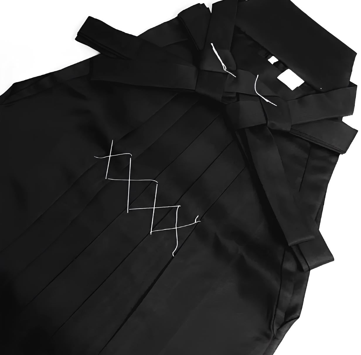 Custom Black Cotton Kendo Hakama Pants: Tailored Fit