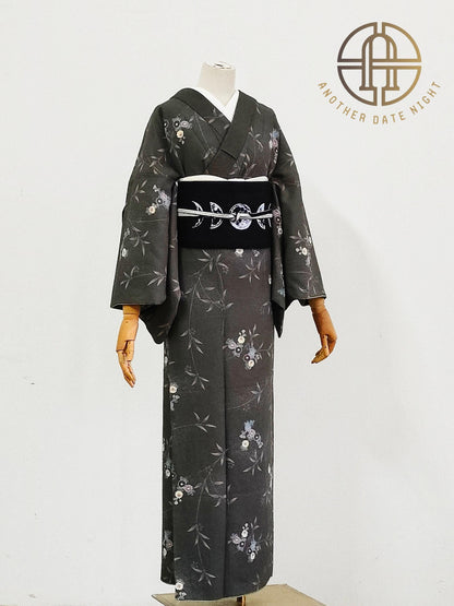 Moon Phase Hanhaba Obi Belt: Double Sided Obi for Yukata & Kimono