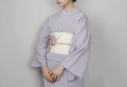 Iromuji Kimono Set: Washable Polyester, Tea Ceremony Wear with Pre-Tied Obi