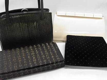 Vintage Kimono Clutch Bag: The Heart Sutra Purse, Made in Tokyo