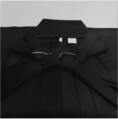Custom Black Cotton Kendo Hakama Pants: Tailored Fit