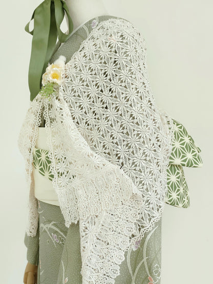Women's Lace Kimono Shawl: Sheer Outwear