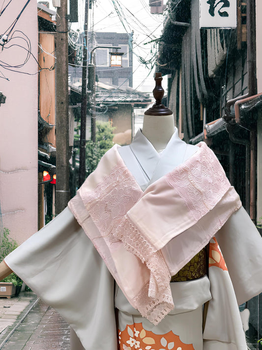 Light Pink Kimono Shawl: Women's Outwear (Rank B)- Set 5C