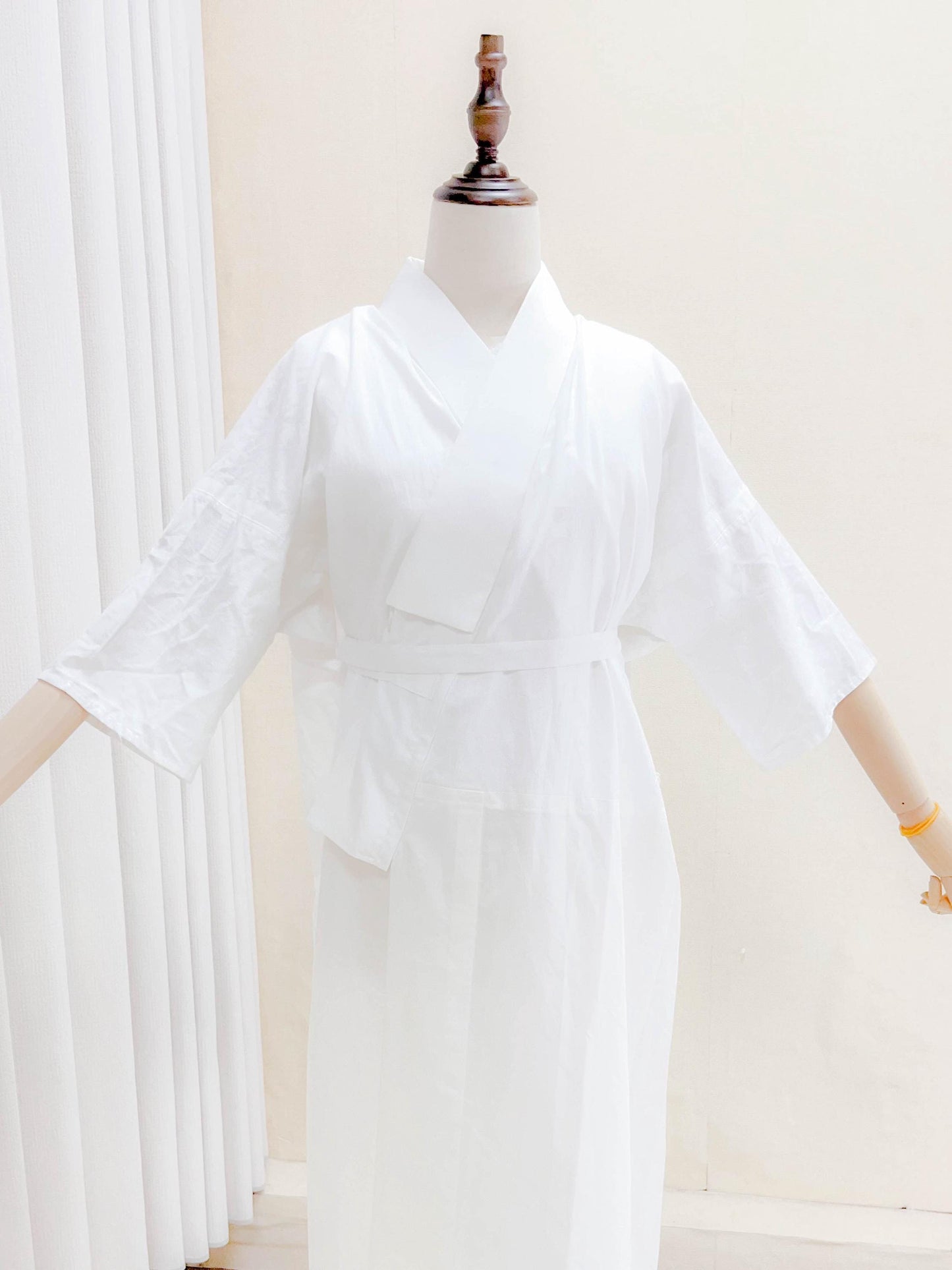 Japanese Cotton Kimono Juban: Versatile Underwear with Detachable Collar
