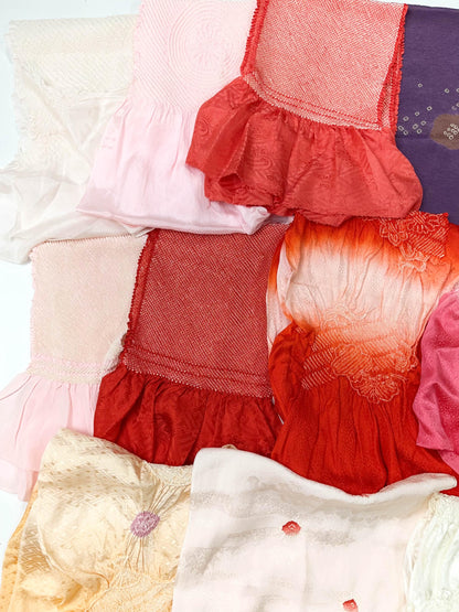 Vintage Silk Obiage: Kimono Sash Collection - Good Condition (58A/B/C)