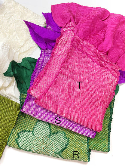 Vintage Silk Kimono Obiage Sash: Good Condition(94a/b/c)