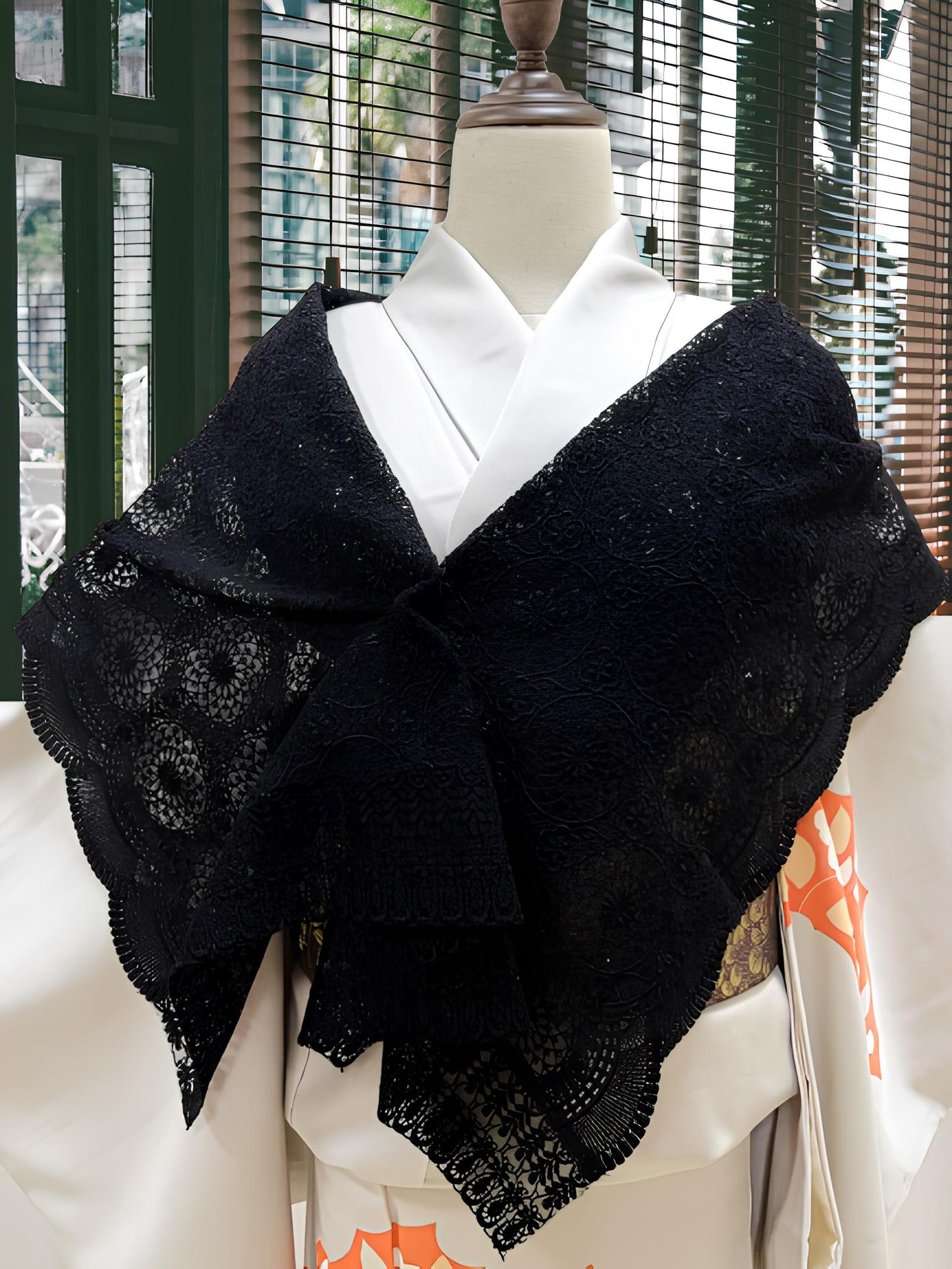 Women's Lace Kimono Shawl: Gradient Color Outwear-  Set 1(C)(D)(E)