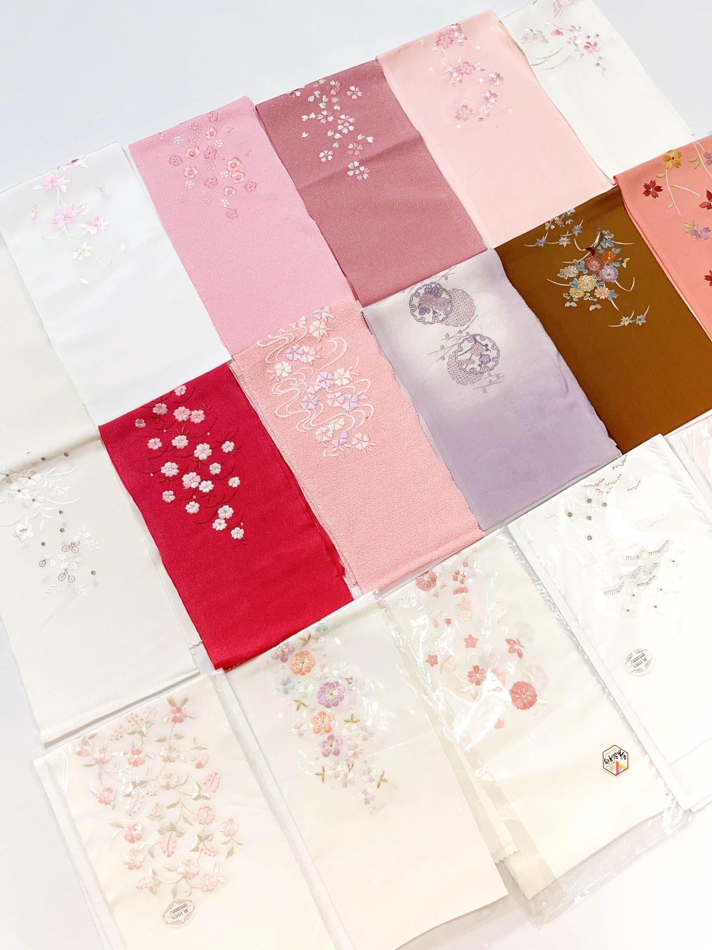 Floral Kimono Han-eri Collar: Japanese Juban Collar H04